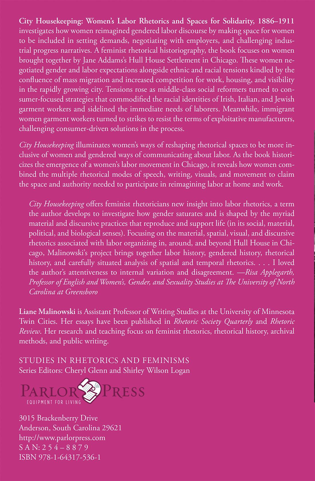 City Housekeeping: Women's Labor Rhetorics and Spaces for Solidarity, 1886–1911