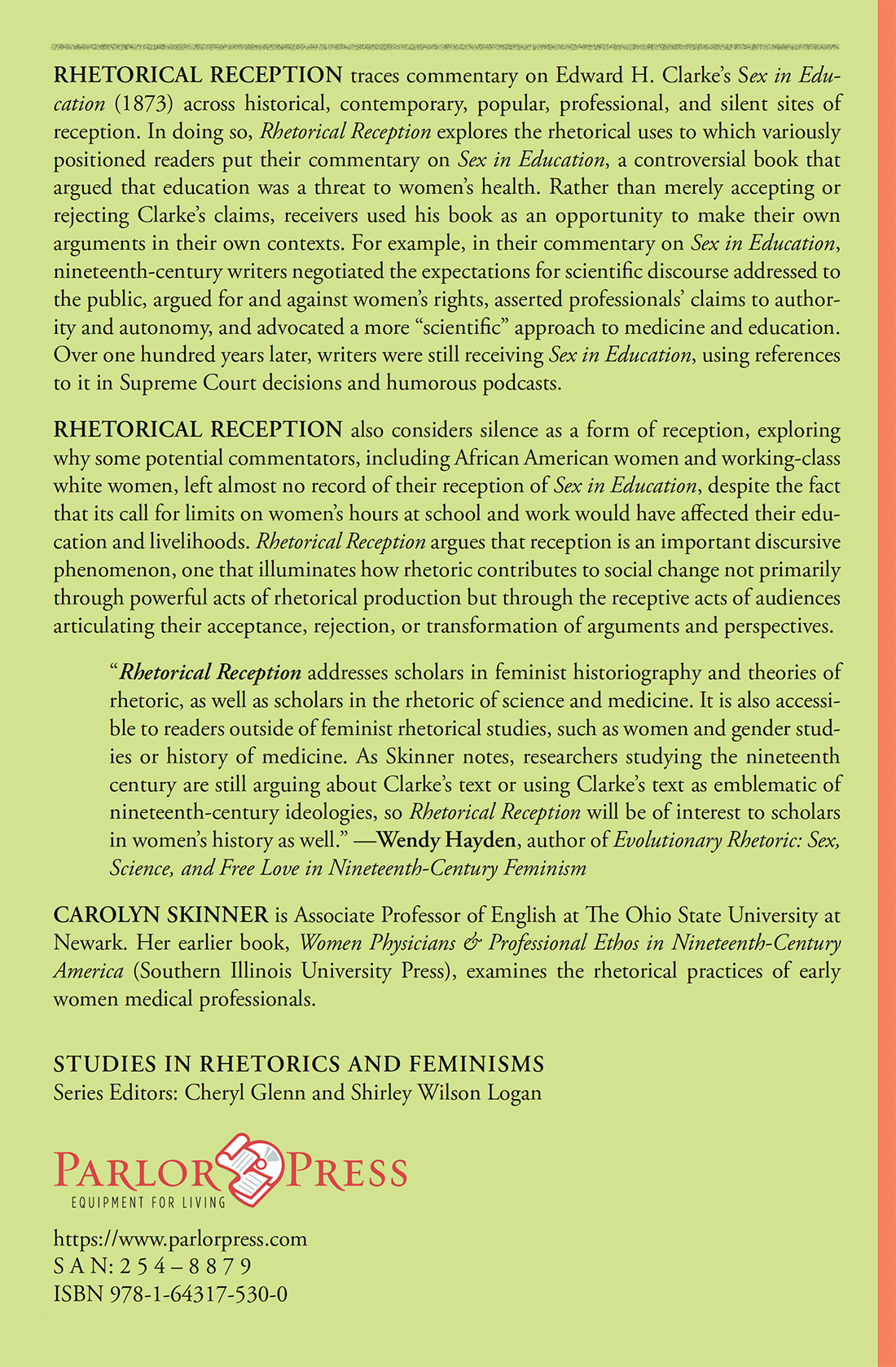 Rhetorical Reception: One Hundred and Fifty Years of Arguing with Sex in Education