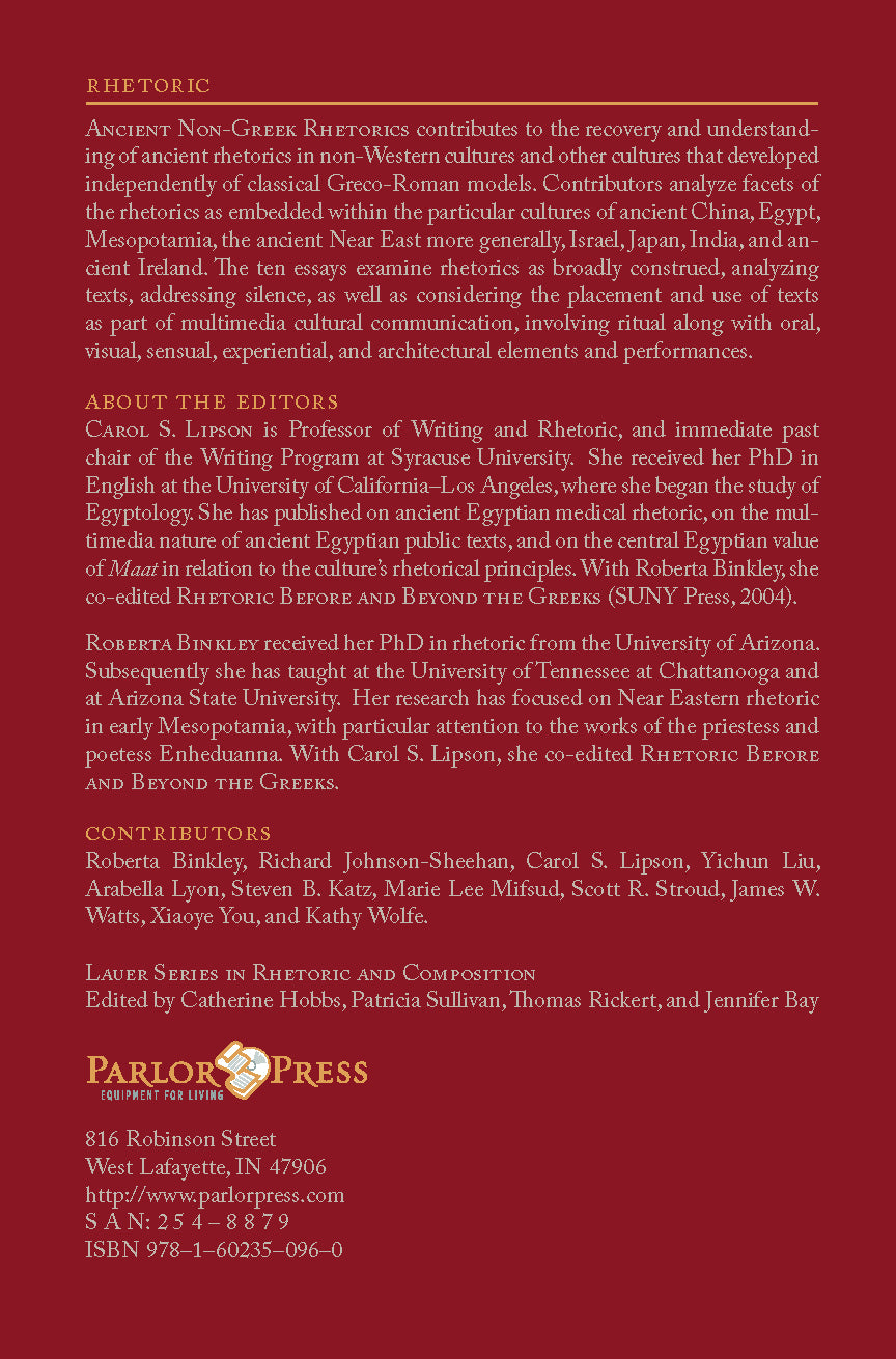 Ancient Non-Greek Rhetorics