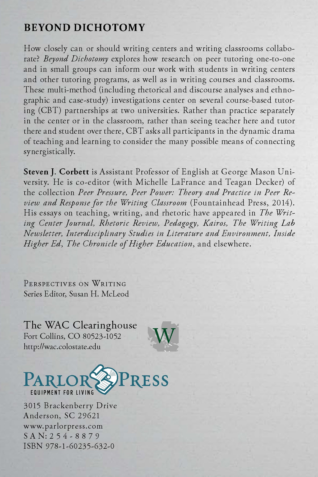 Beyond Dichotomy: Synergizing Writing Center and Classroom Pedagogies