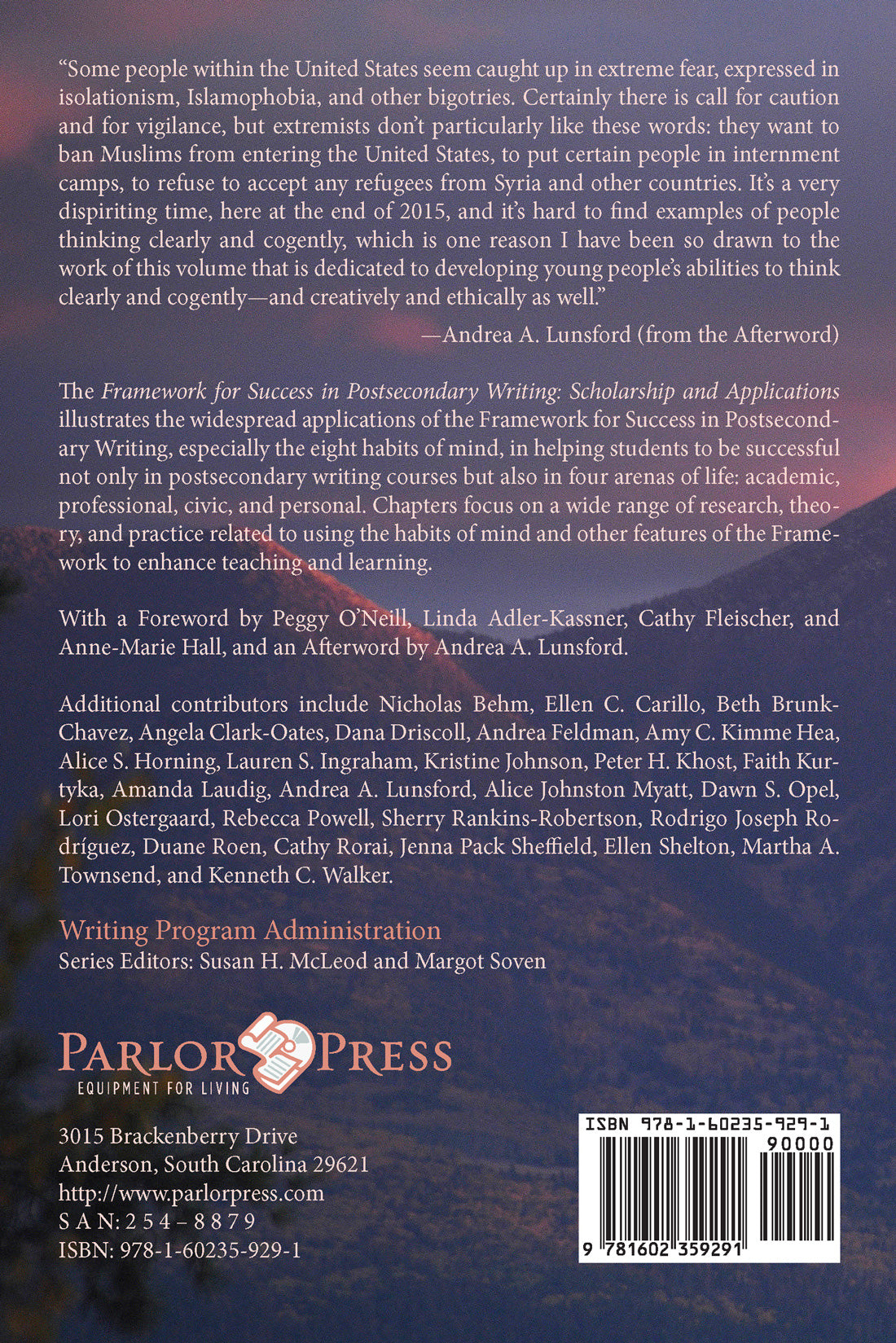 The Framework for Success in Postsecondary Writing: Scholarship and Applications