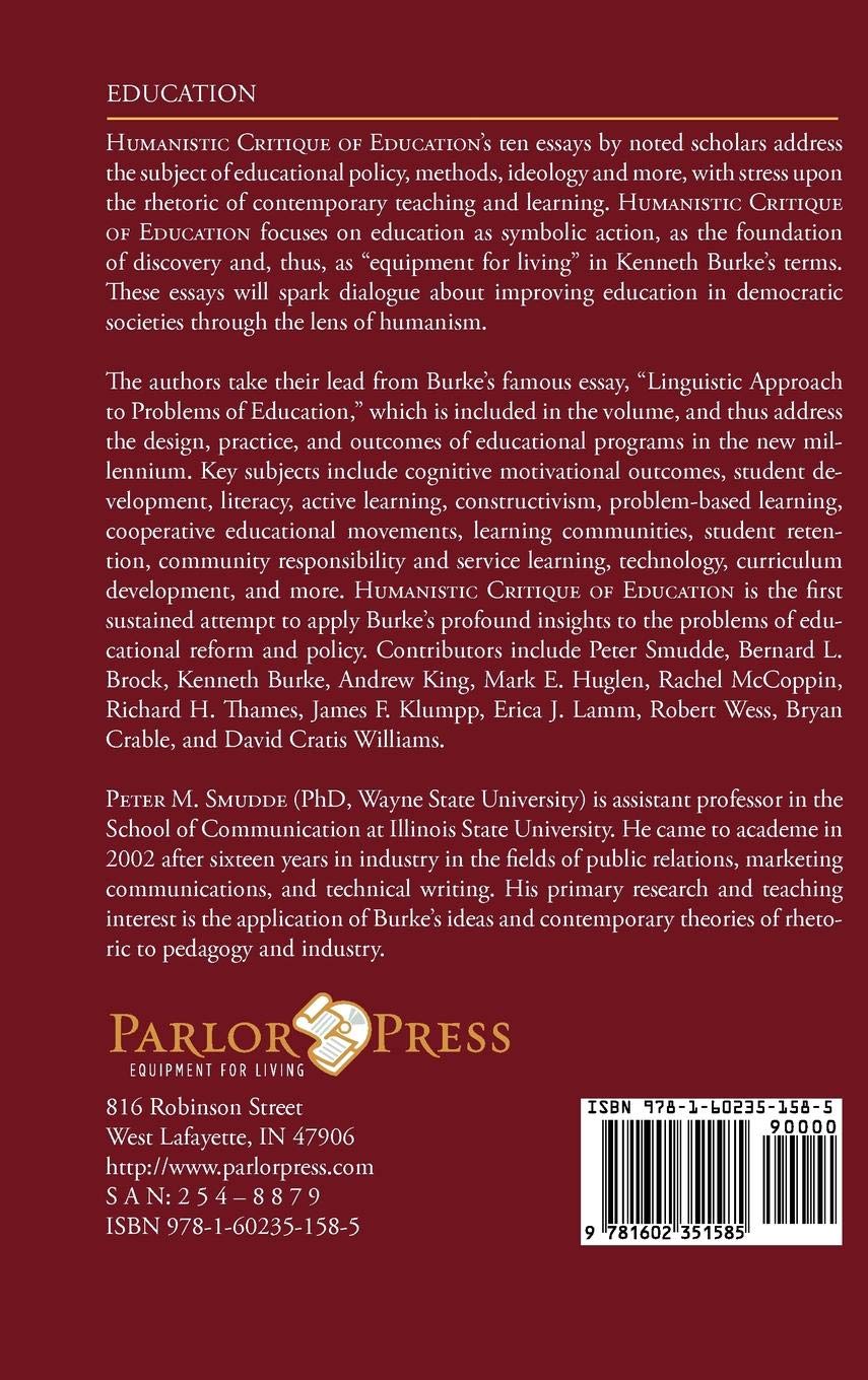 Humanistic Critique of Education: Teaching and Learning as Symbolic Action