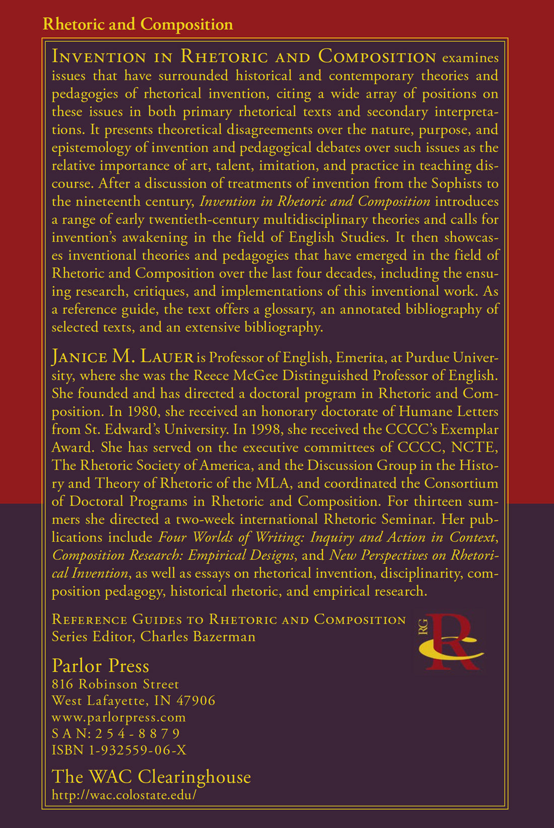 Invention in Rhetoric and Composition