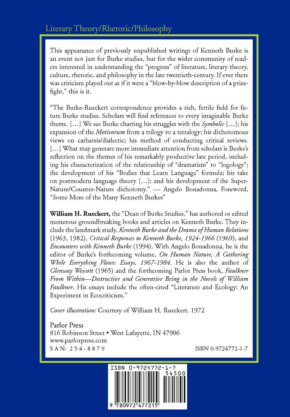 Letters from Kenneth Burke to William H. Rueckert, 1959-1987