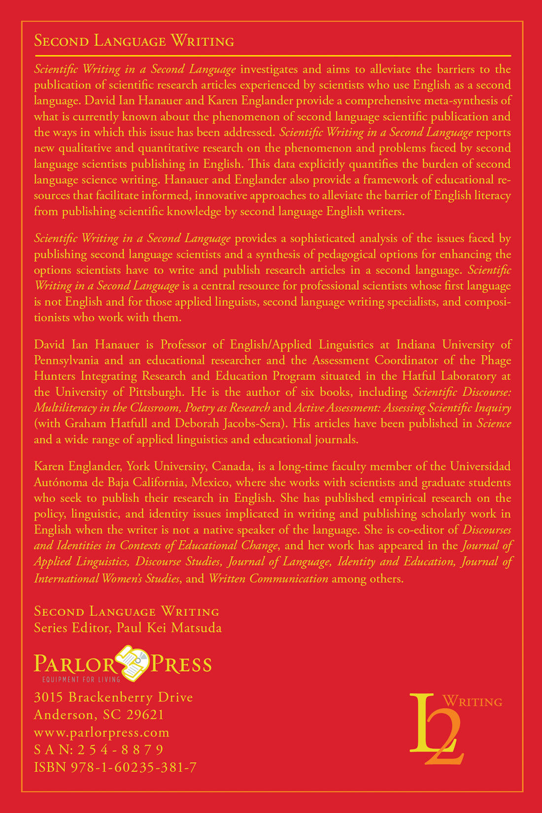 Scientific Writing in a Second Language