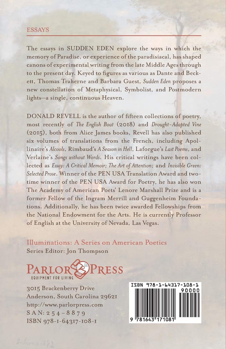 Sudden Eden: Essays