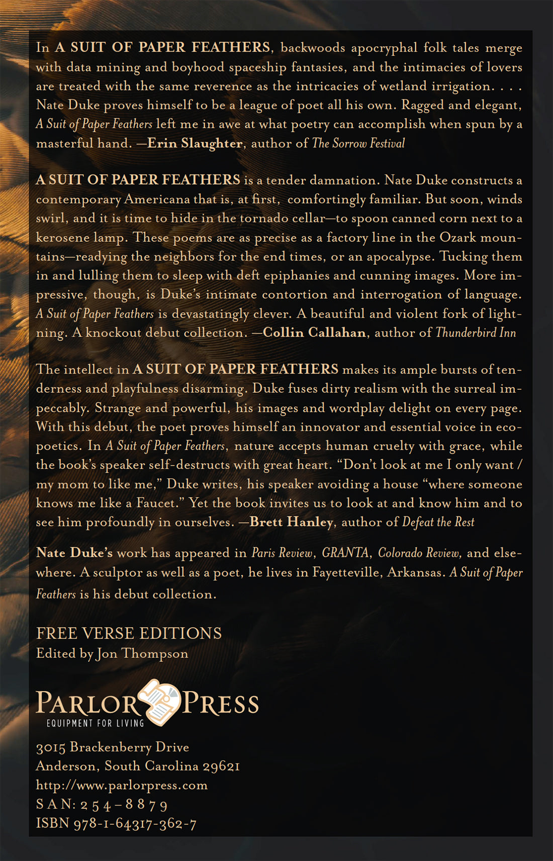 A Suit of Paper Feathers