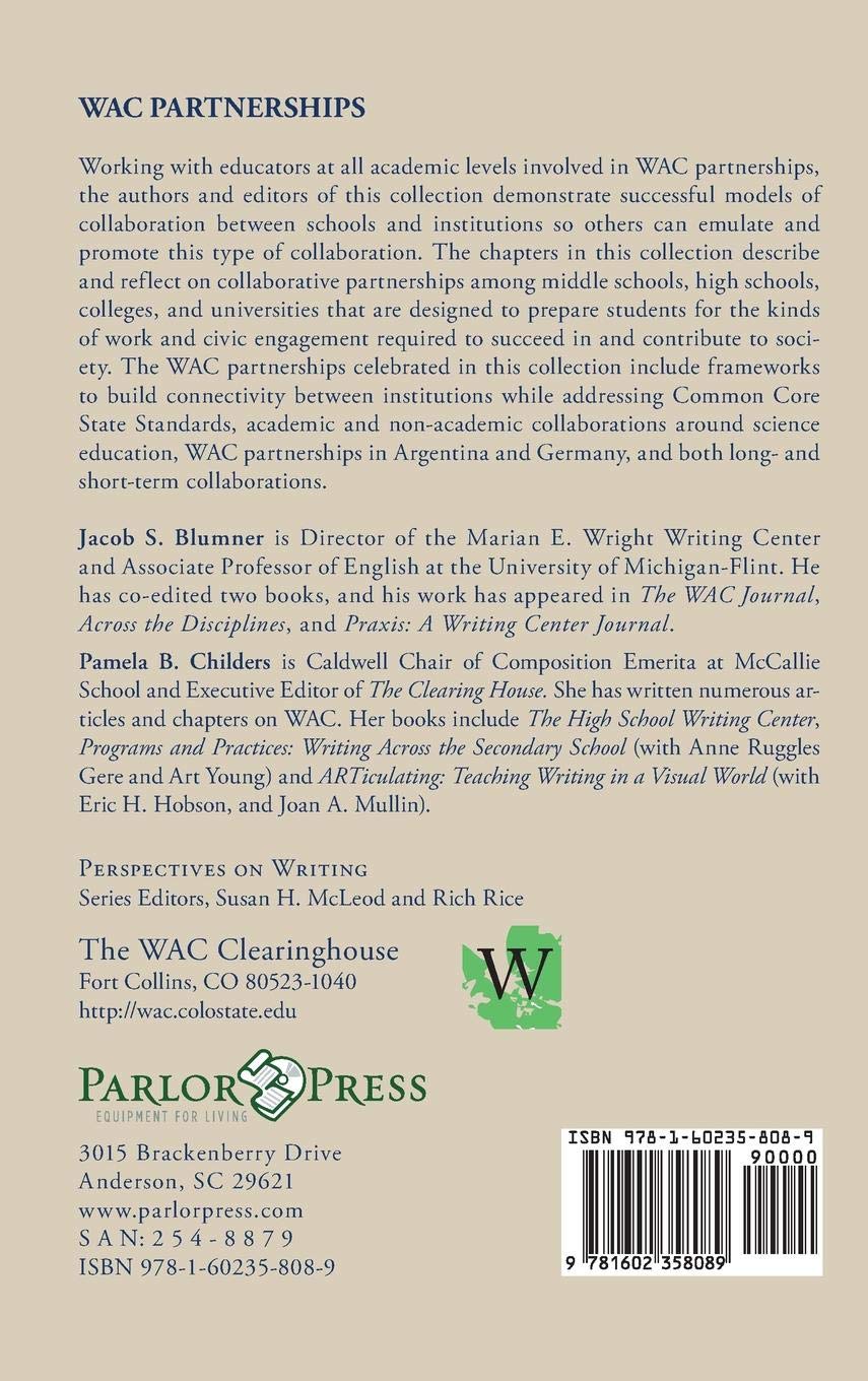 WAC Partnerships Between Secondary and Postsecondary Institutions