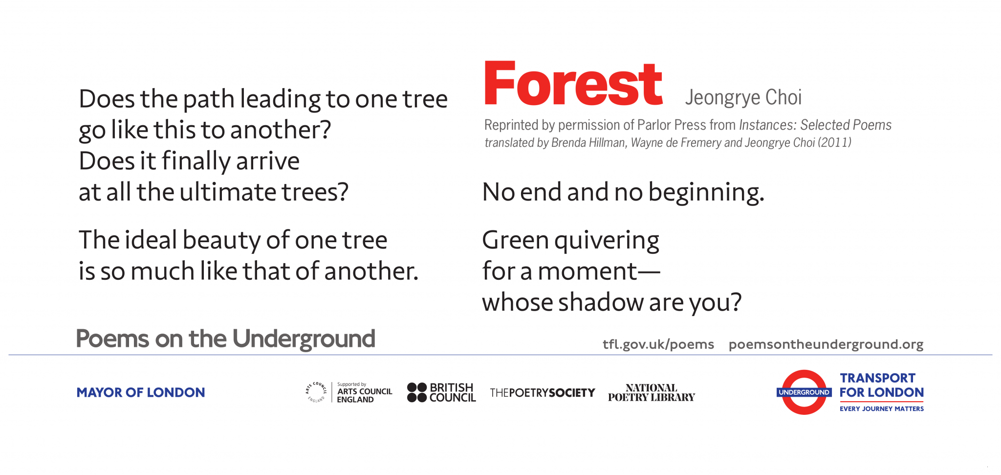 Poems on the Underground