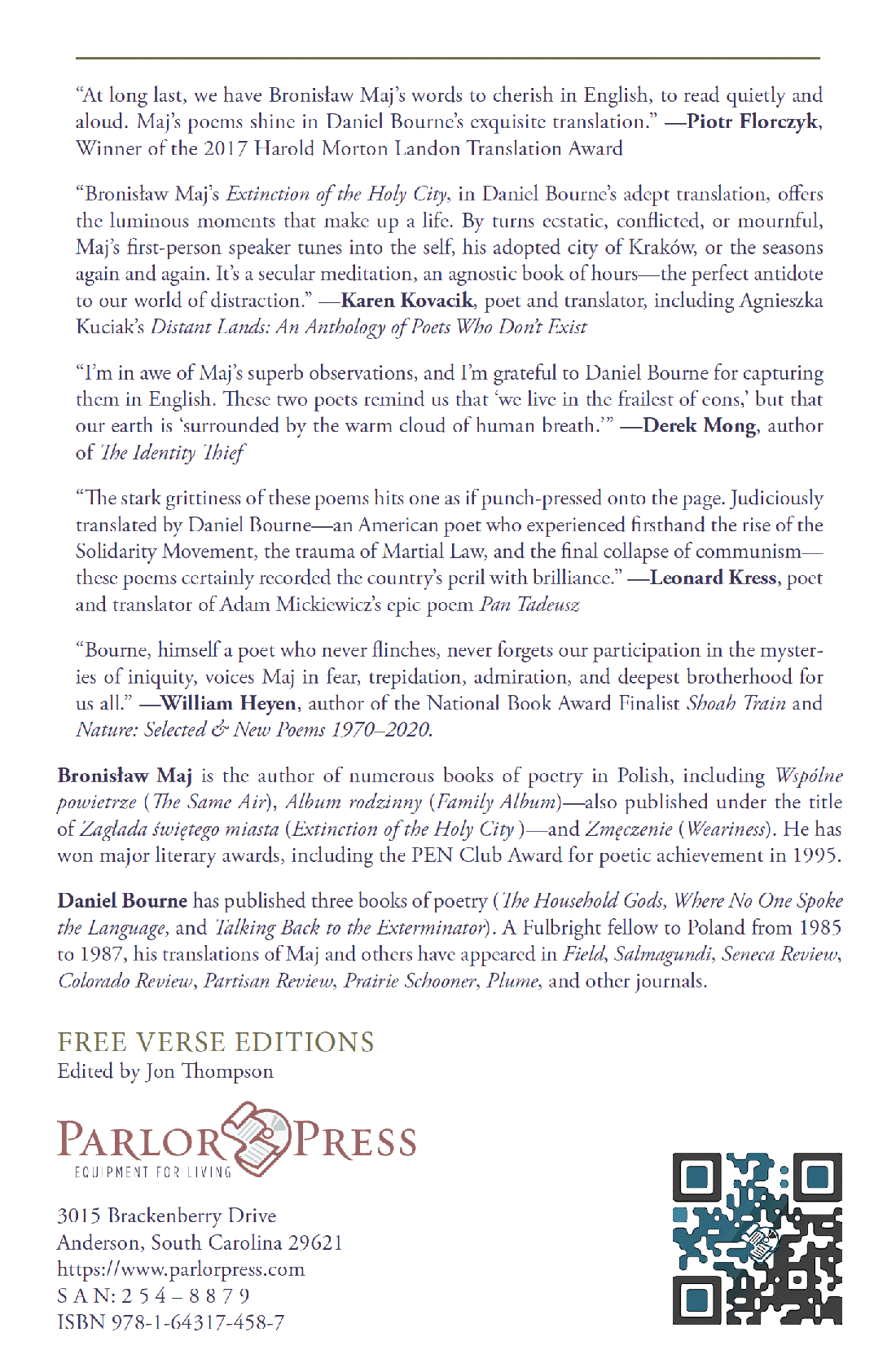 Extinction of the Holy City: Selected Poems