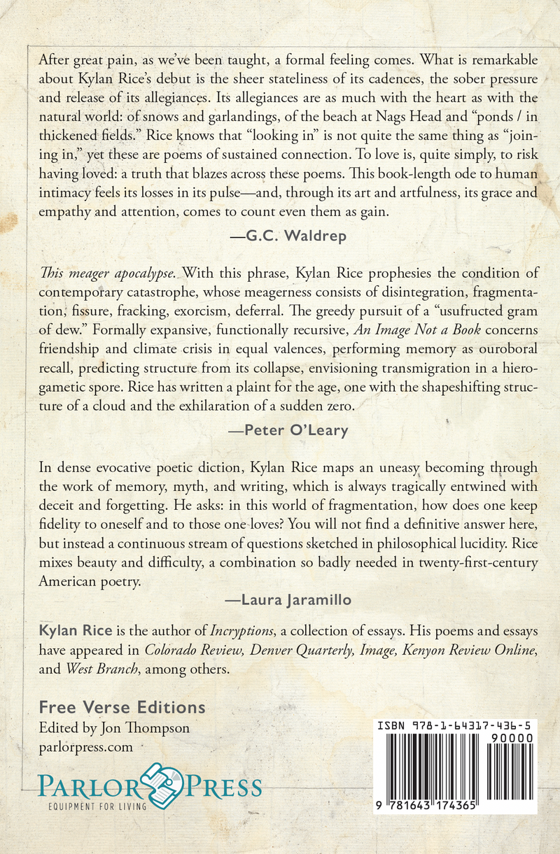 An Image Not a Book by Kylan Rice – Parlor Press