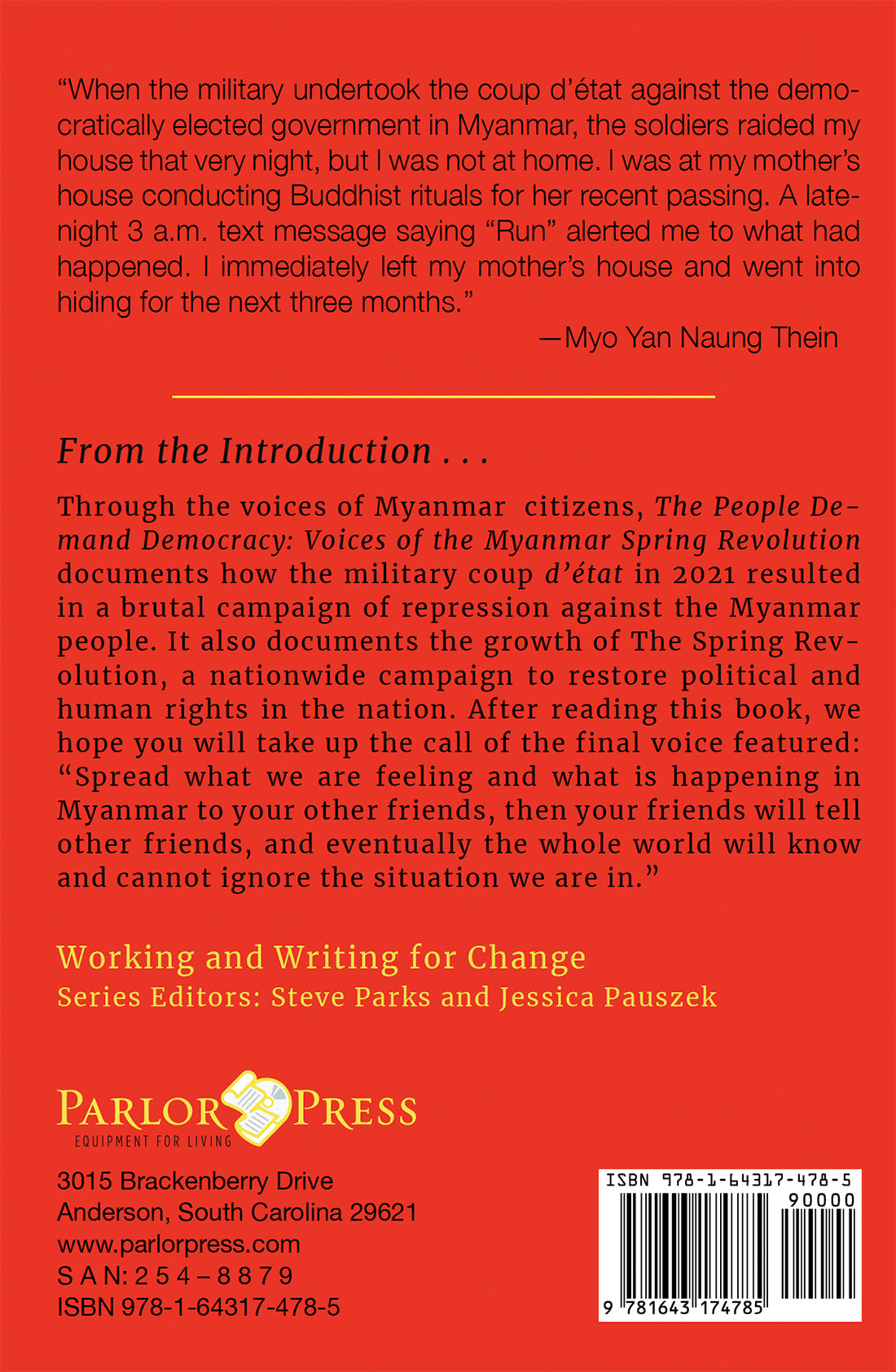 The People Demand Democracy: Voices from the Myanmar Spring Revolution