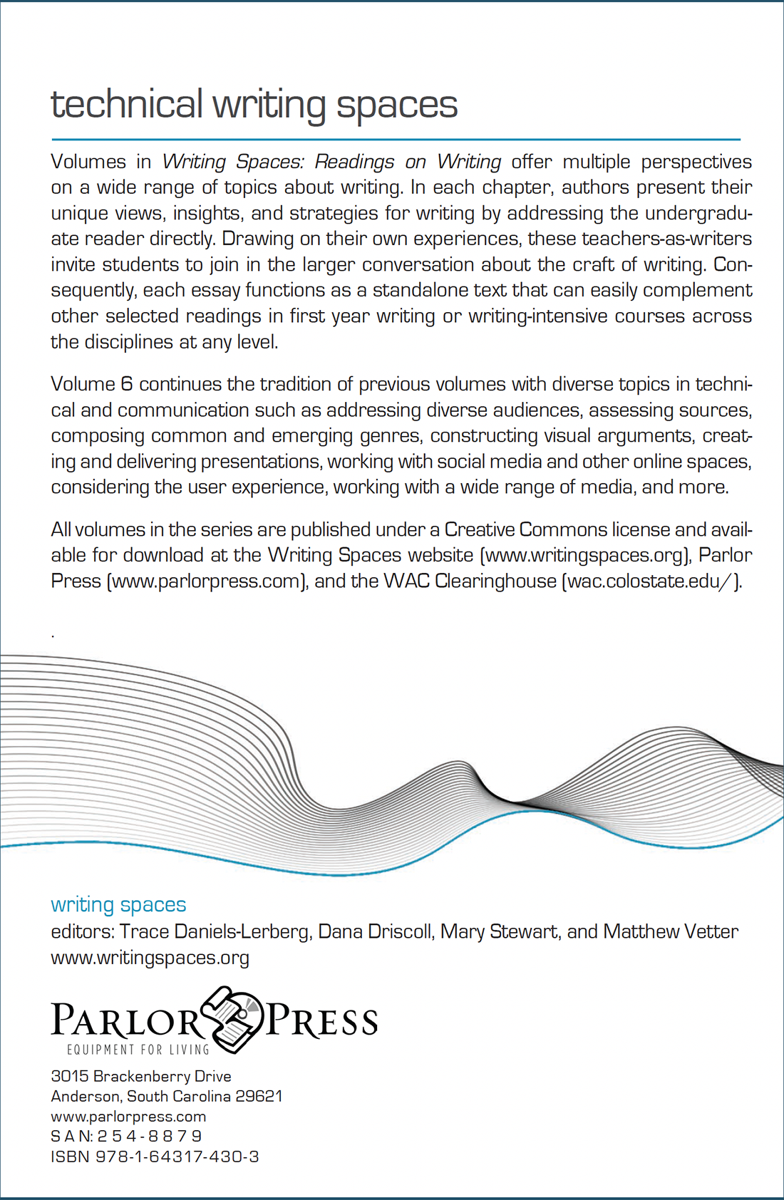 Technical Writing Spaces: Readings on Writing Volume 6
