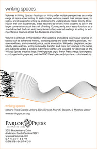 Writing Spaces: Readings on Writing Volume 5