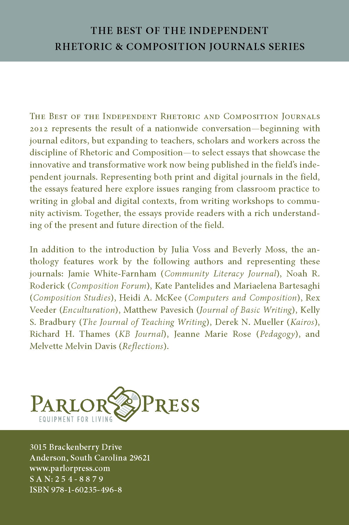 Best of the Independent Rhetoric and Composition Journals 2012