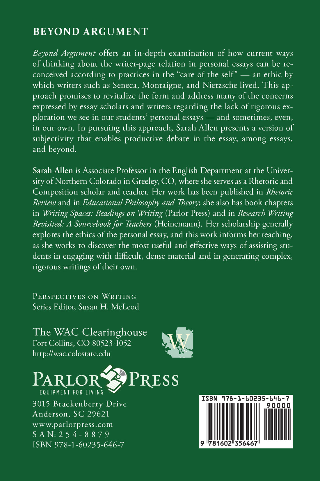 Beyond Argument: Essaying as a Practice of (Ex)Change