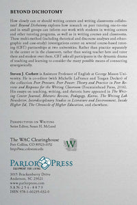 Beyond Dichotomy: Synergizing Writing Center and Classroom Pedagogies