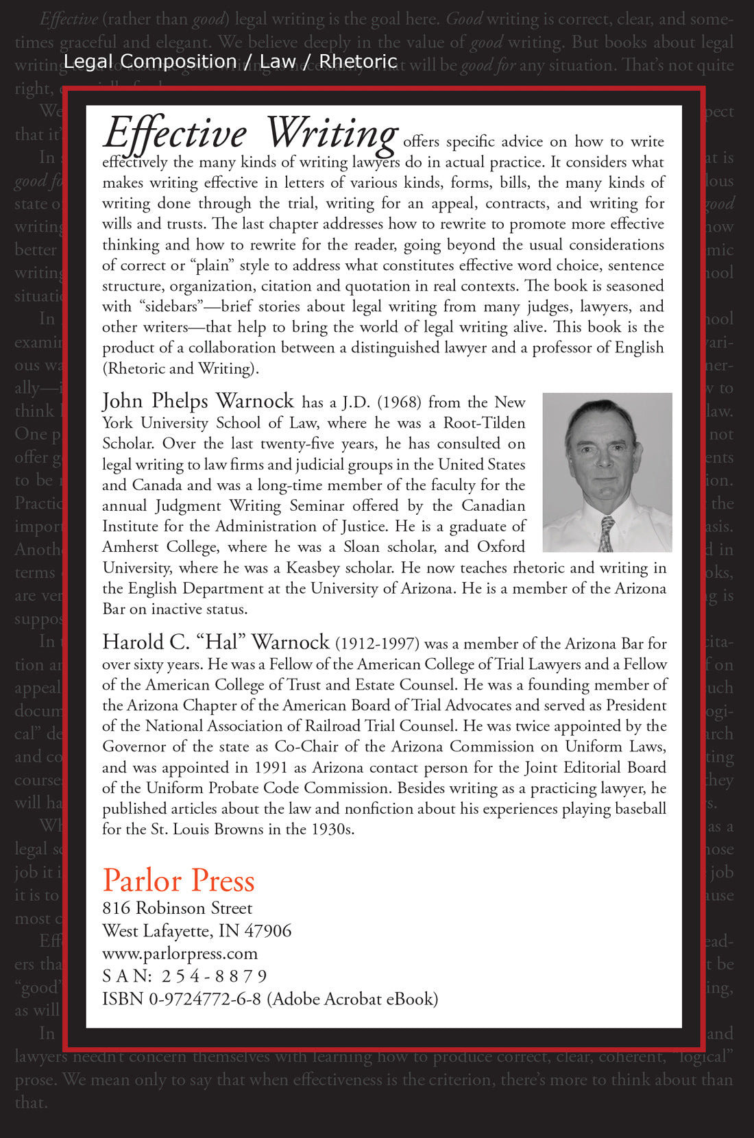 Effective Writing: A Handbook with Stories for Lawyers