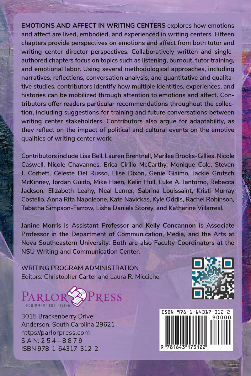 Emotions and Affect in Writing Centers – Parlor Press