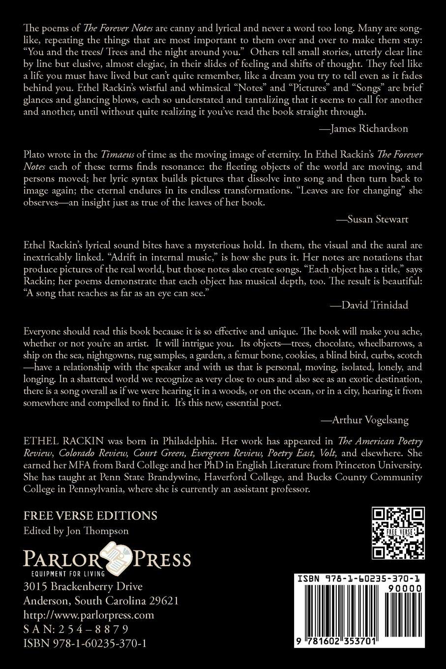 The Forever Notes by Ethel Rackin – Parlor Press