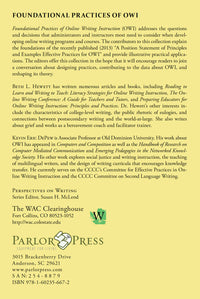 Foundational Practices of Online Writing Instruction