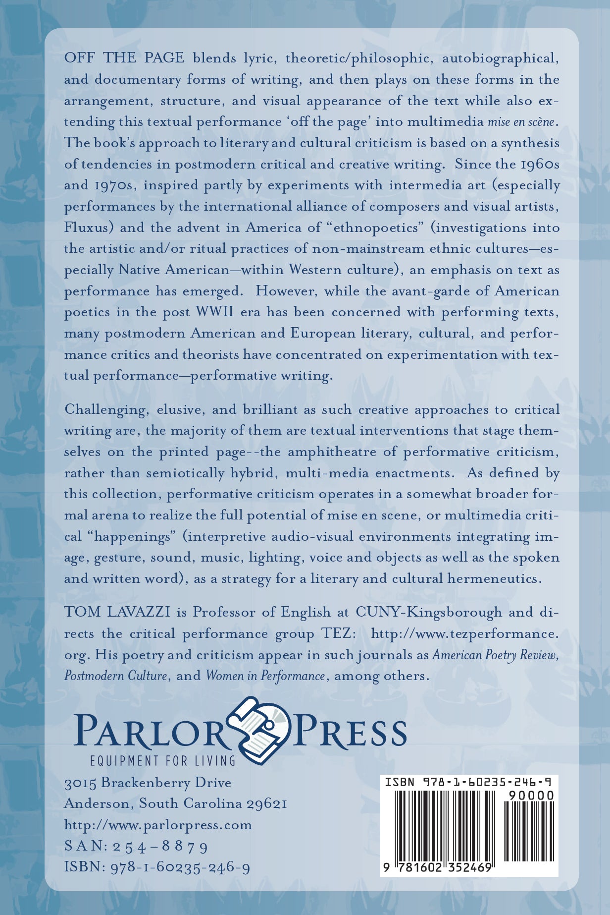 Off the Page: Literary and Cultural Criticism as Multimedia Performance