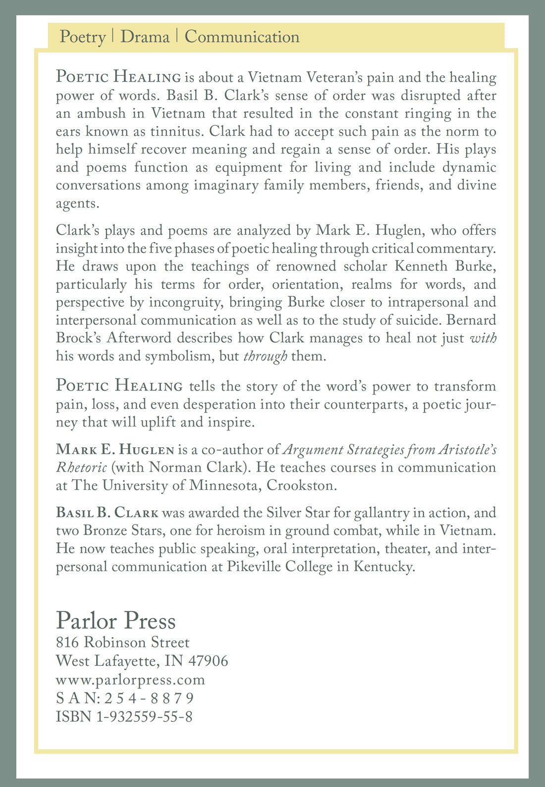 Poetic Healing: Poetic Healing: A Vietnam Veteran's Journey from a Communication Perspective