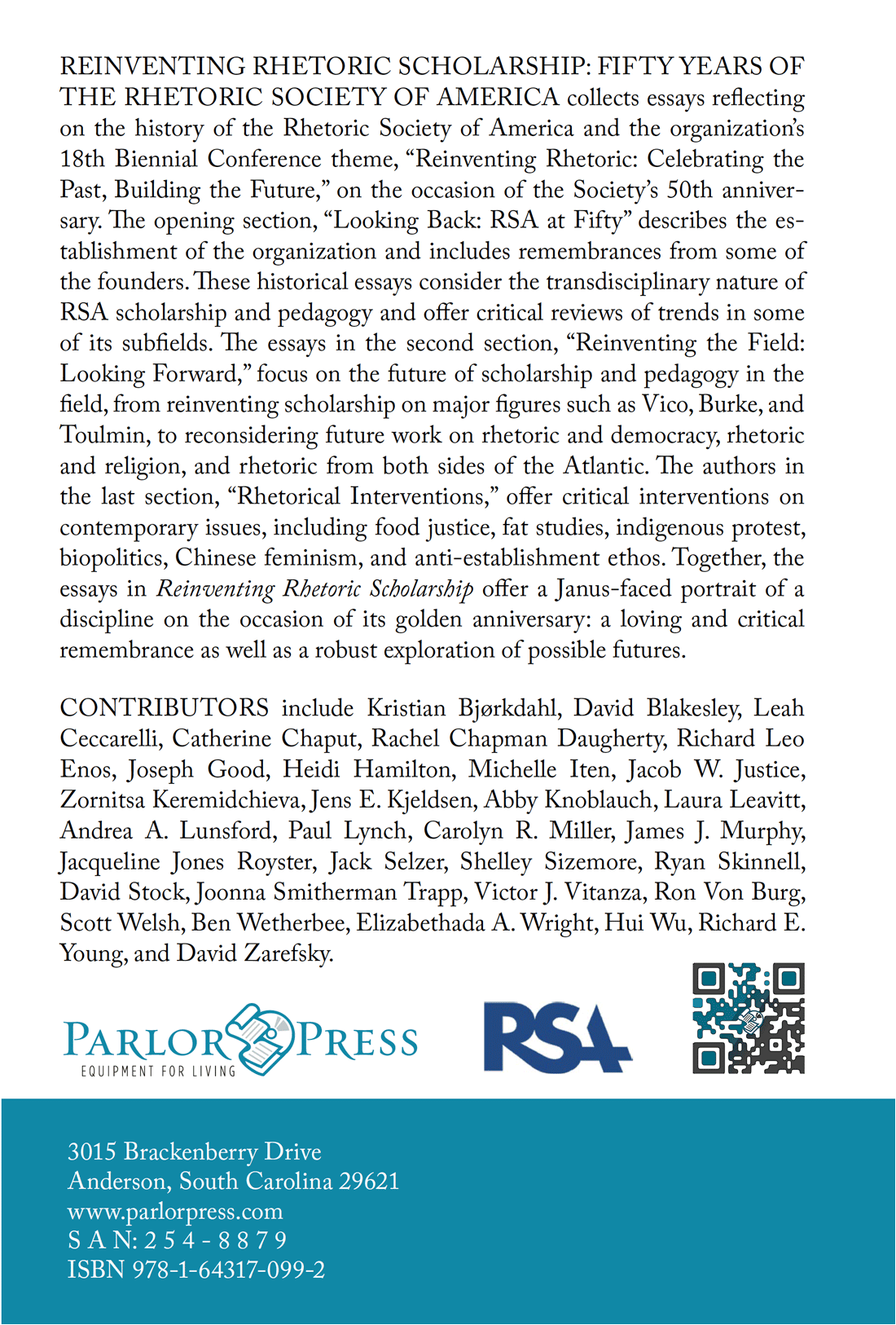 Reinventing Rhetoric Scholarship: Fifty Years of the Rhetoric Society of America