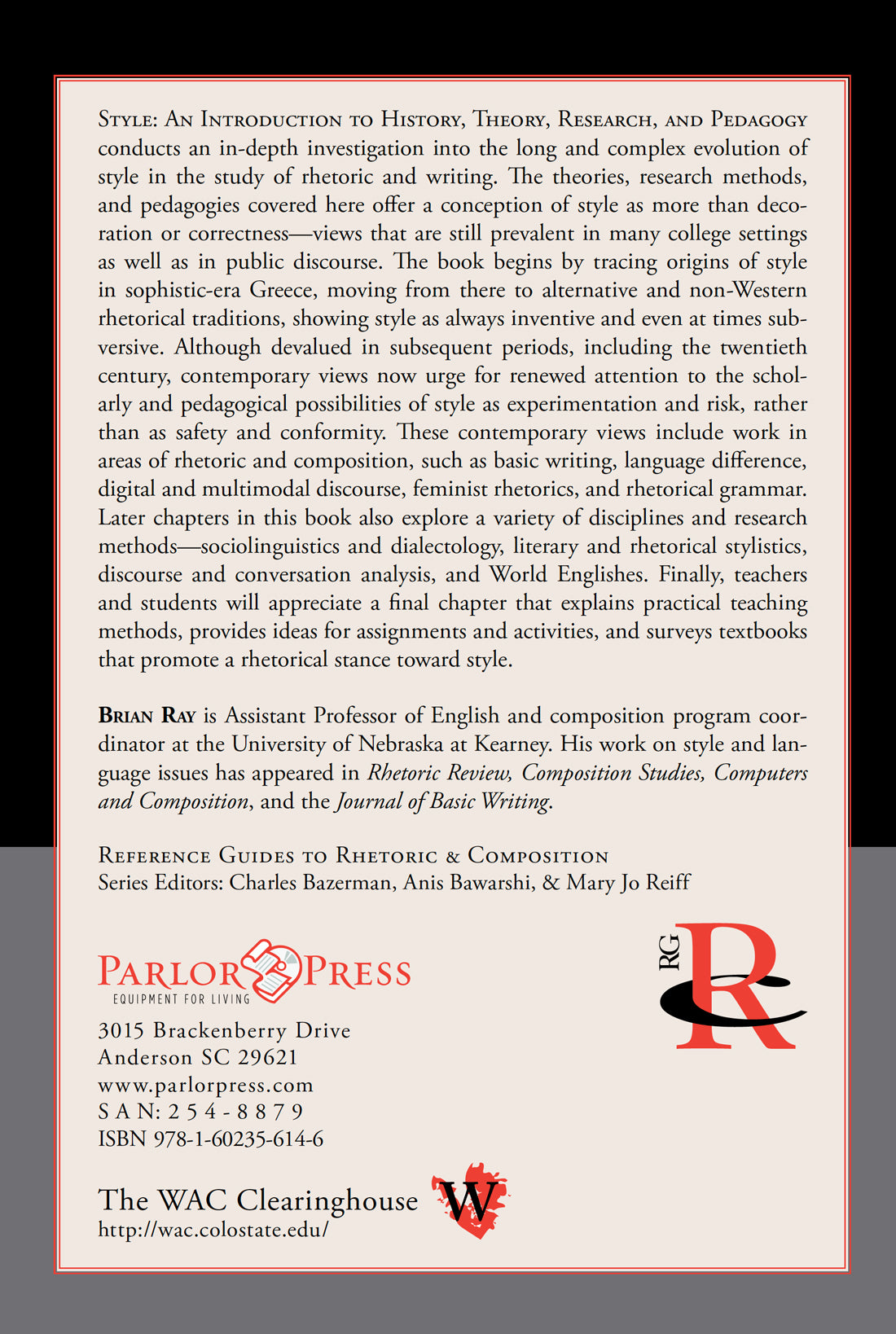 Style: An Introduction to History, Theory, Research, and Pedagogy