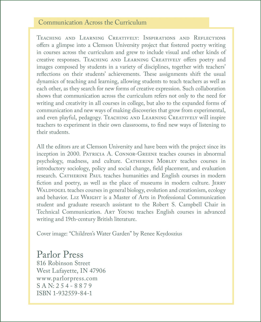 Teaching and Learning Creatively: Inspirations and Reflections