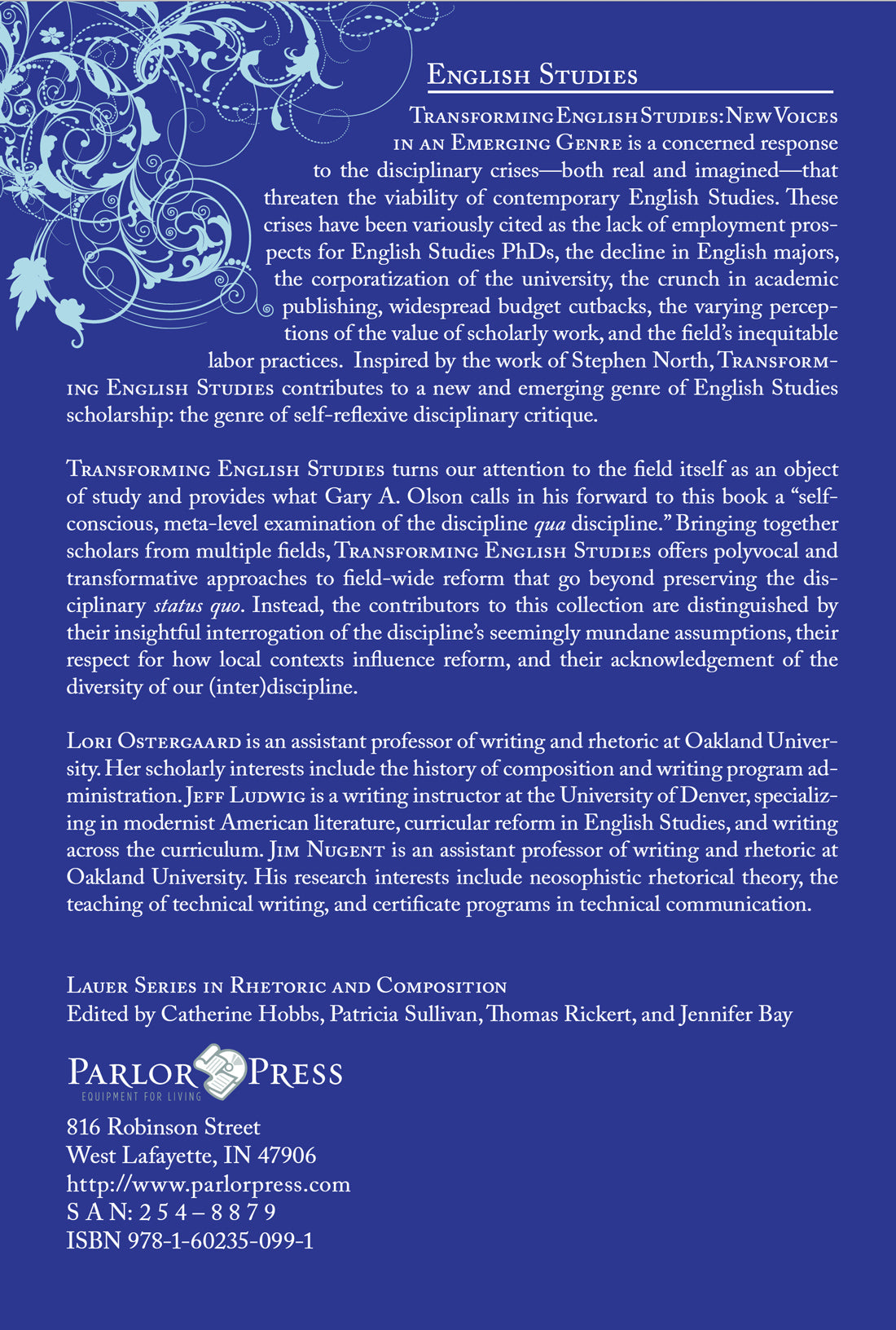 Transforming English Studies: New Voices in an Emerging Genre