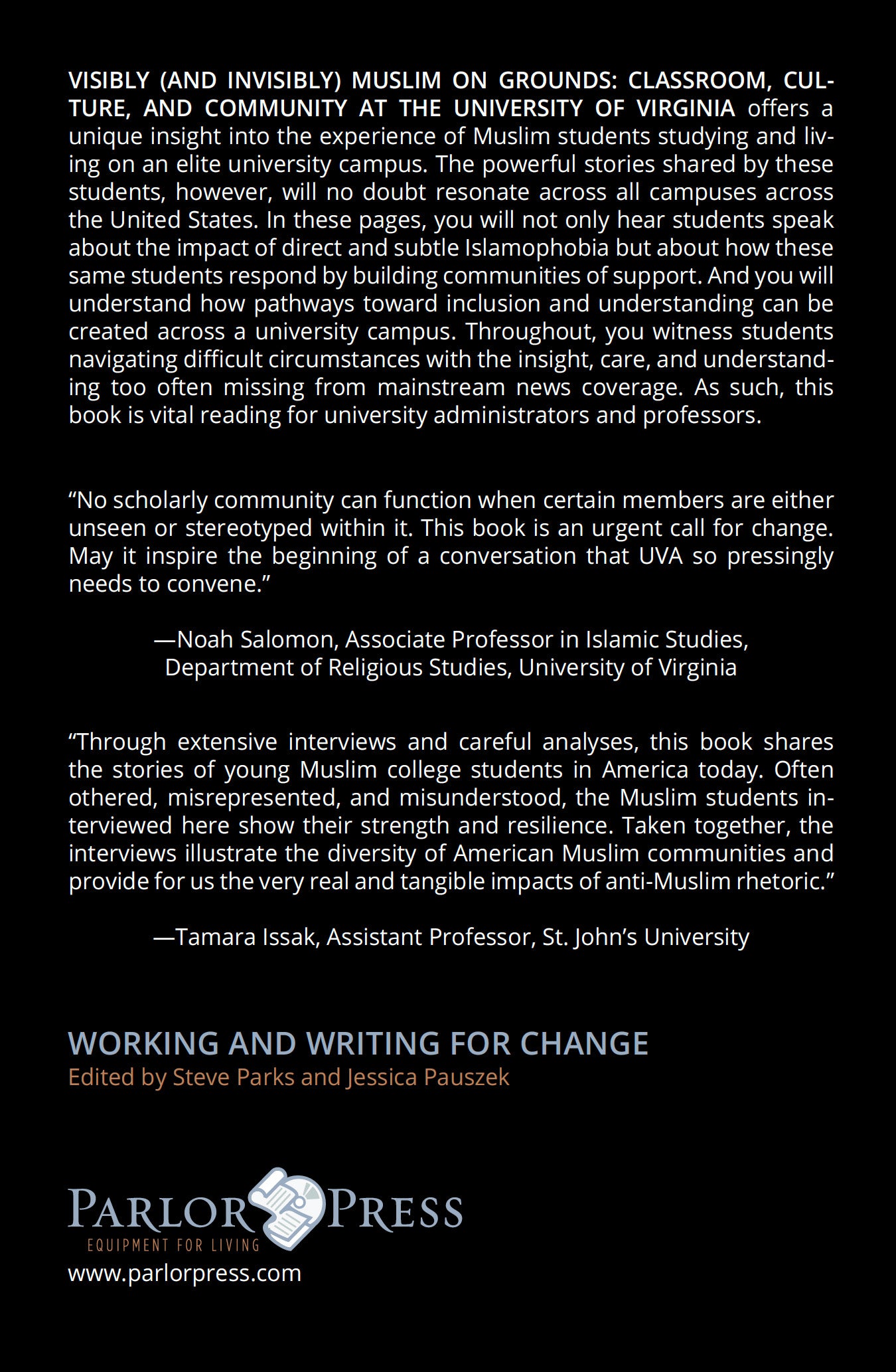 Visibly (and Invisibly) Muslim on Grounds: Classroom, Culture, and Community at the University of Virginia