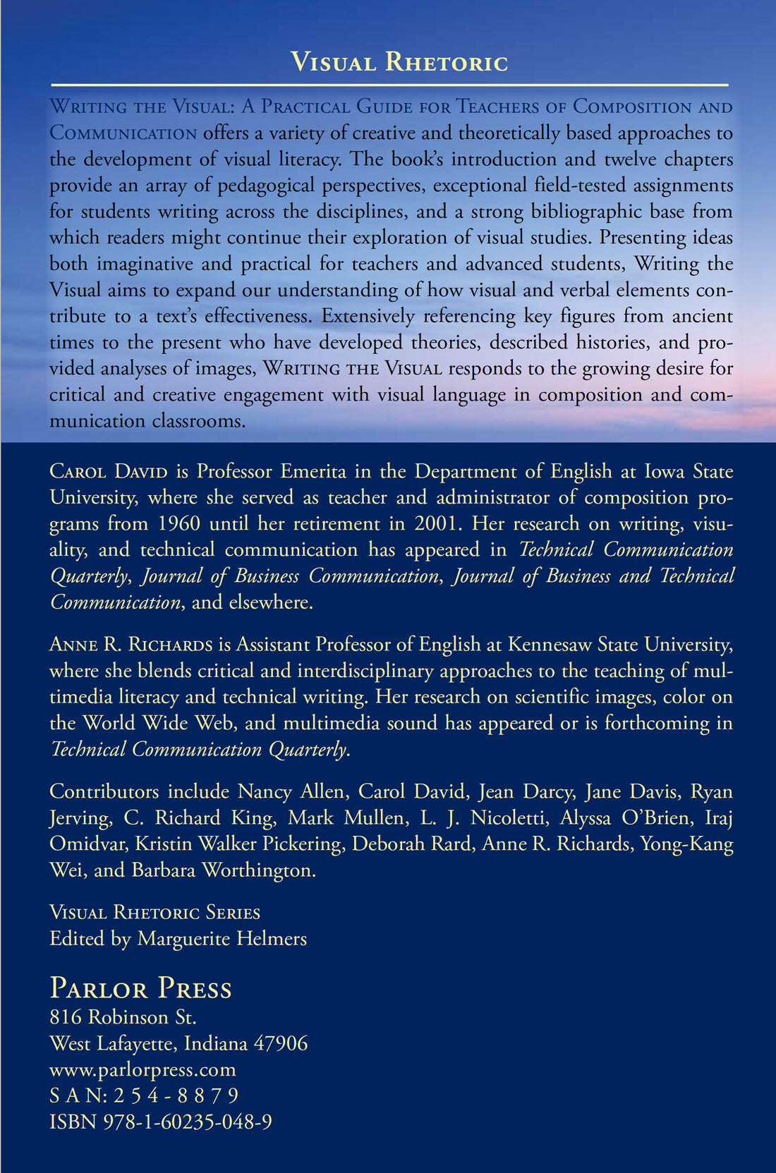 Writing the Visual: A Practical Guide for Teachers of Composition and Communication